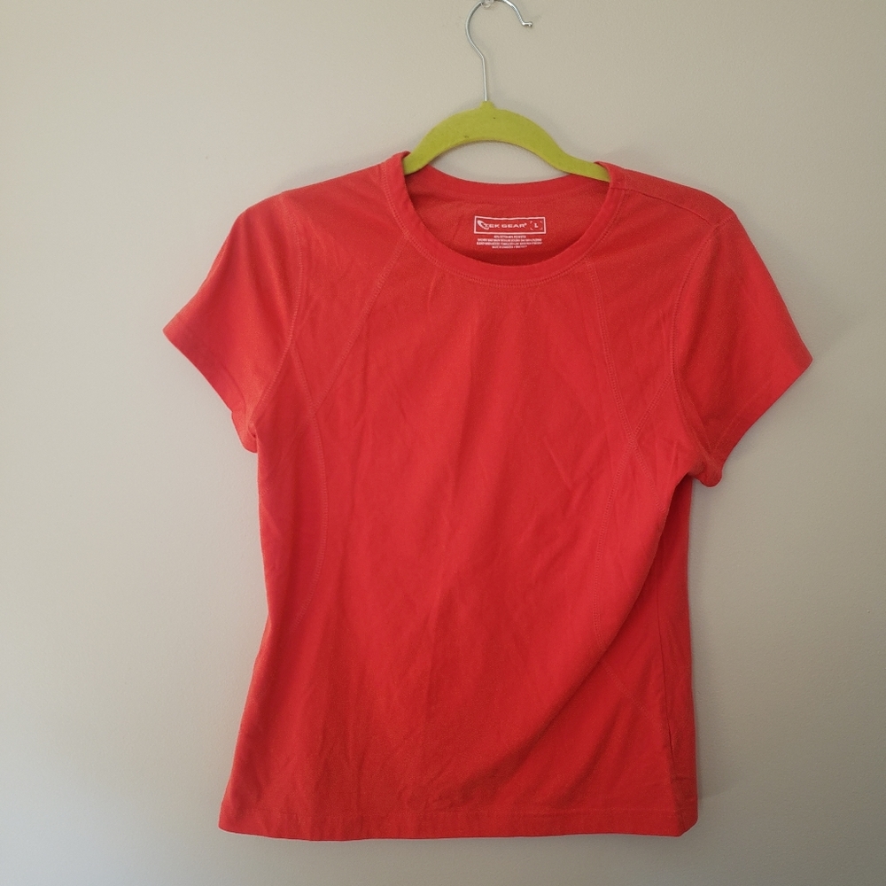NEW TREK GEAR SALMON COLORED EXERCISE SHIRT